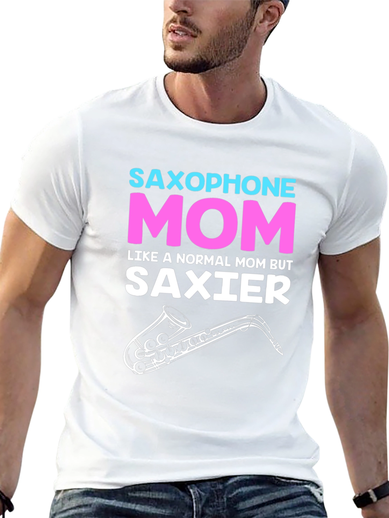Saxophone Mom Graphic T-Shirt