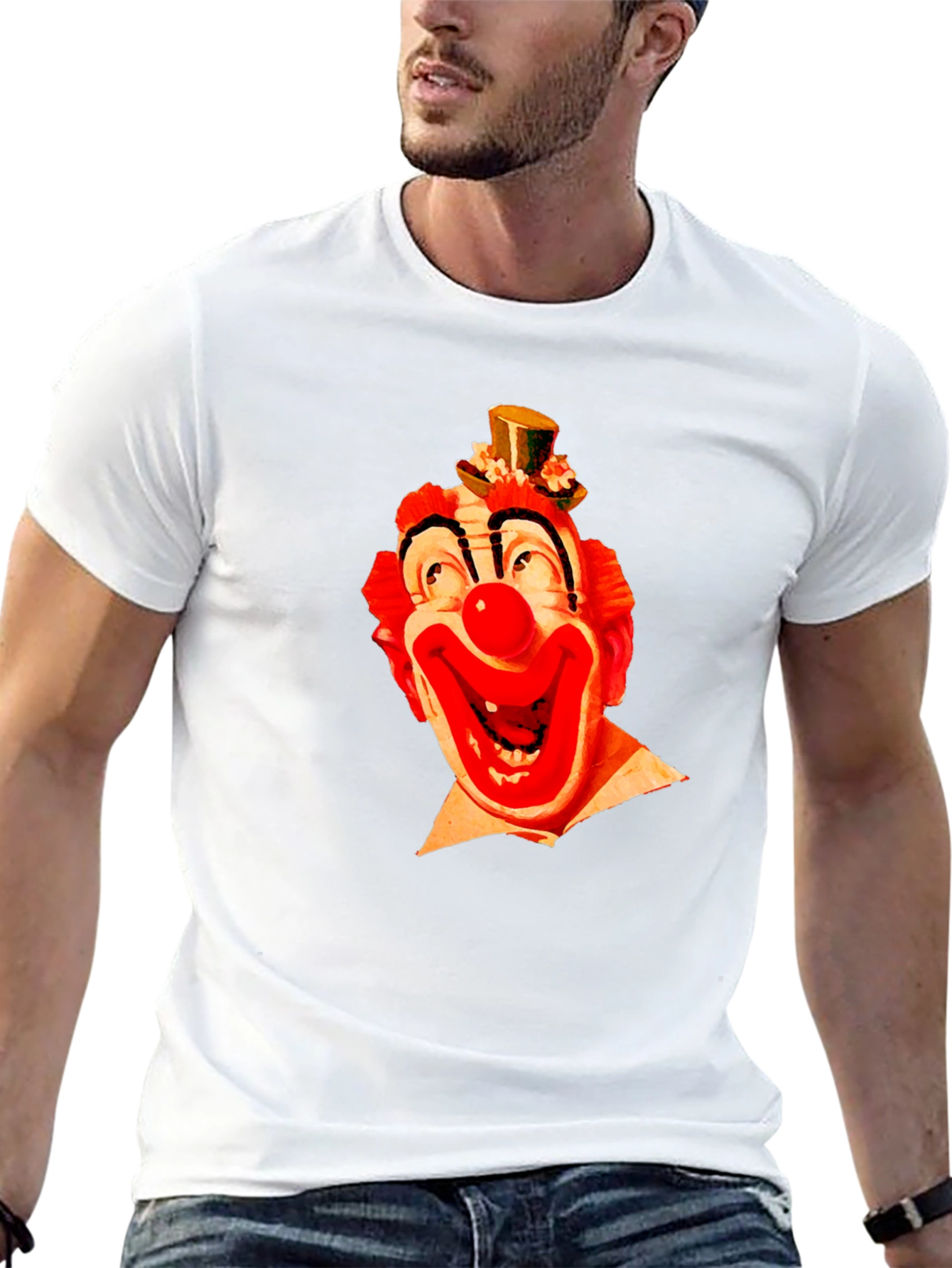 Clown Face Graphic Black T-Shirt