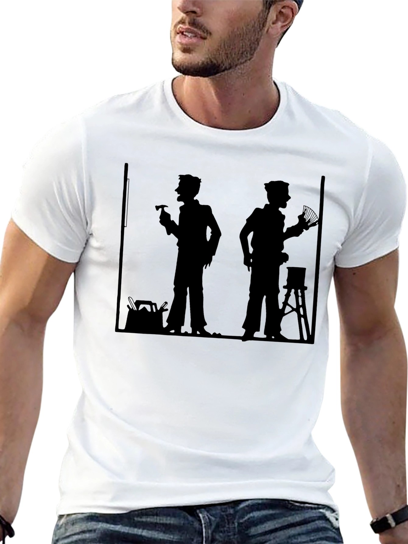 Retro Handyman Silhouette Graphic Tee