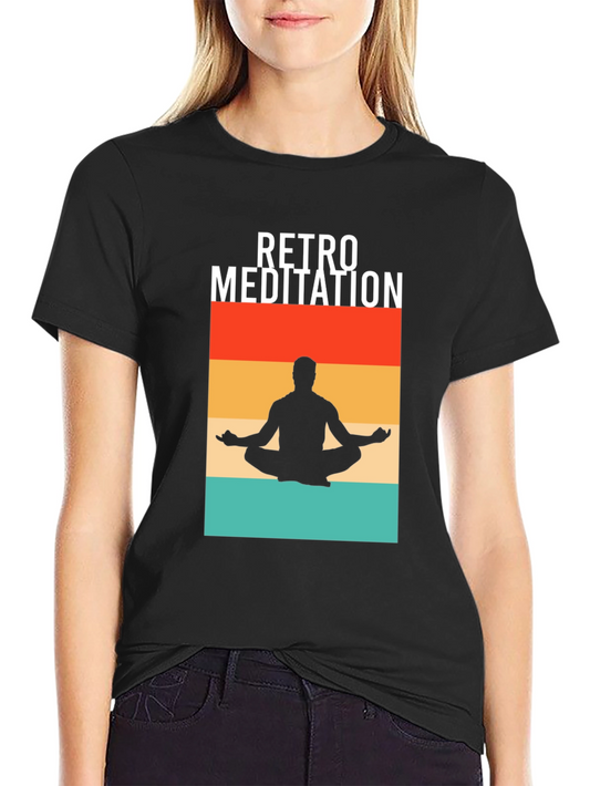 Retro Meditation T-Shirt - Zen Vibes