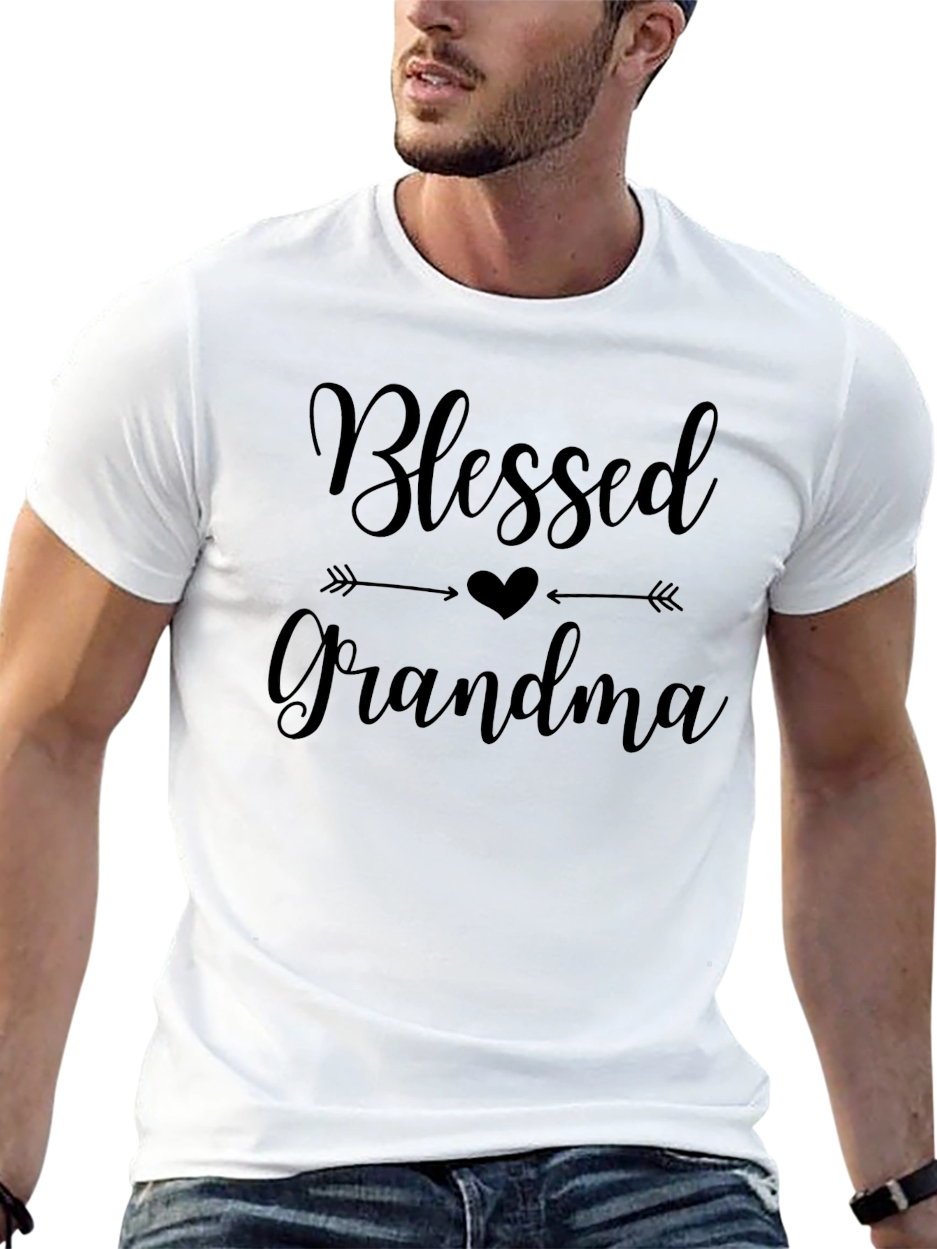 Blessed Grandma Graphic Tee - Black