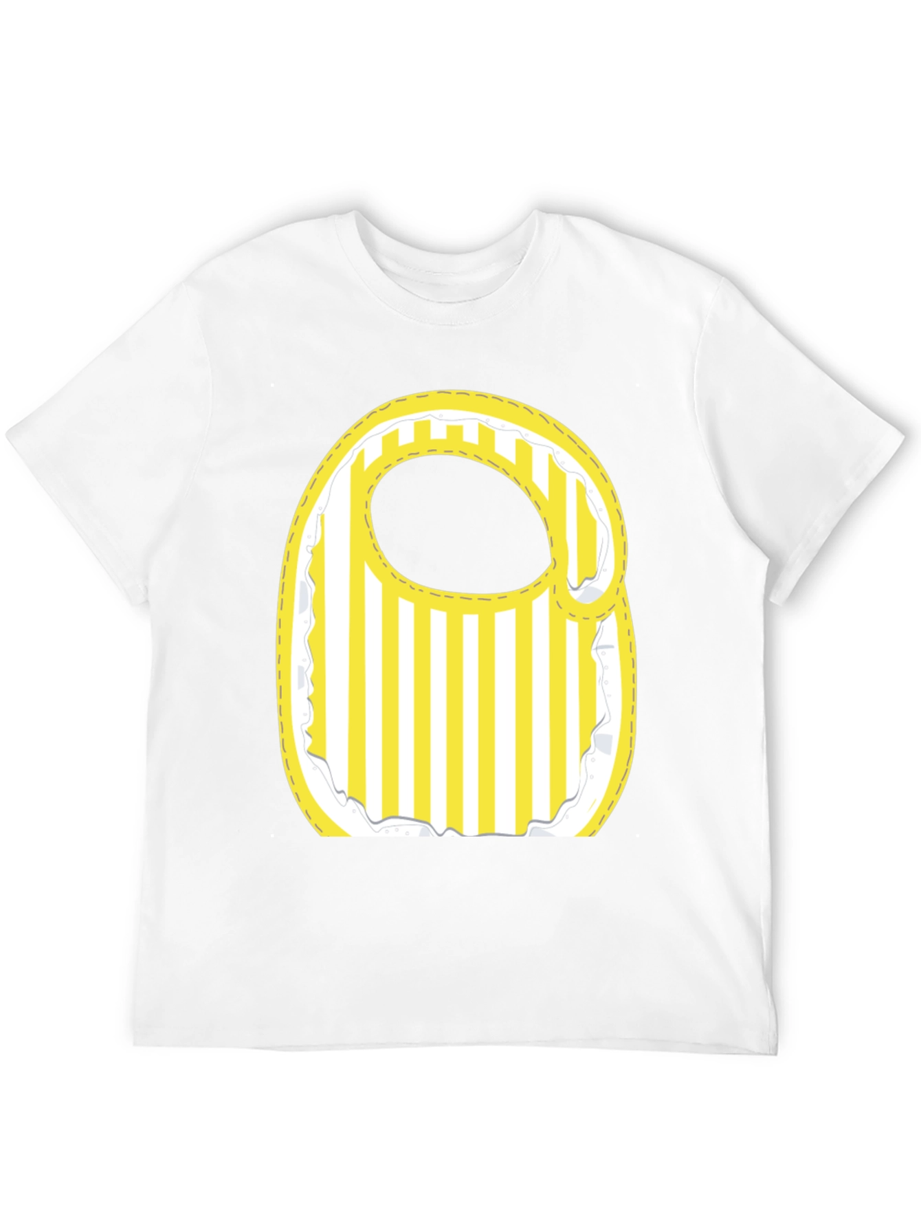 Stylish Striped Baby Bib Graphic Tee