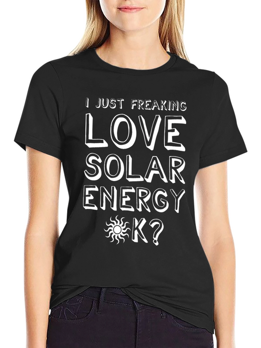 I Love Solar Energy Black T-Shirt