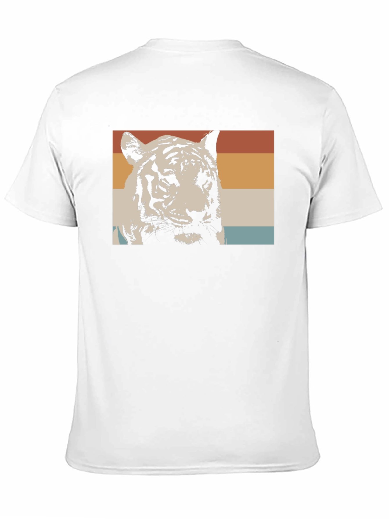 Retro Tiger Graphic Tee - Black Cotton T-Shirt