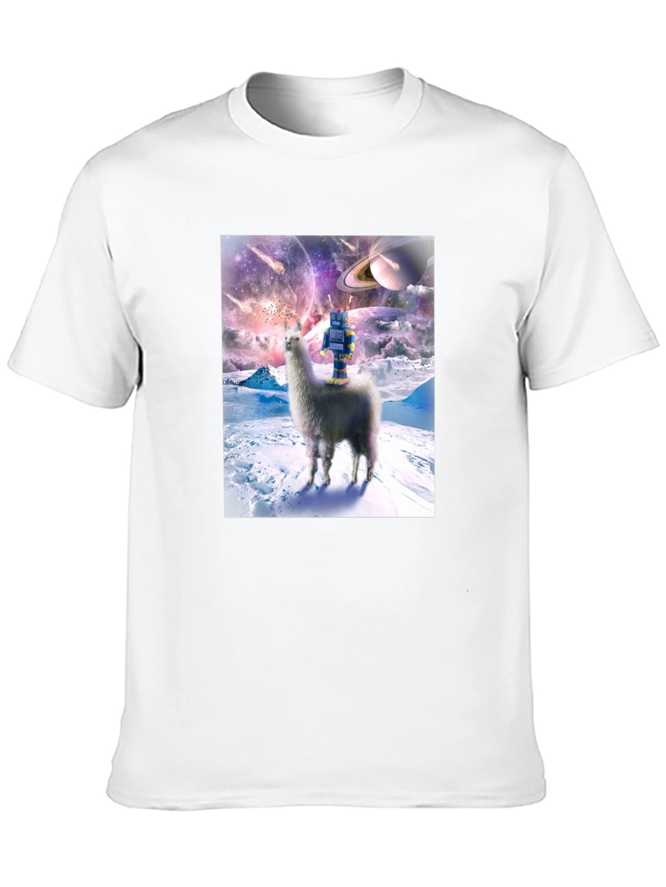 Llama Astronaut T-Shirt Galaxy Design