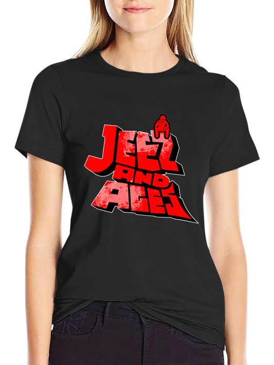 Jeetz And Aces Black Graphic T-Shirt