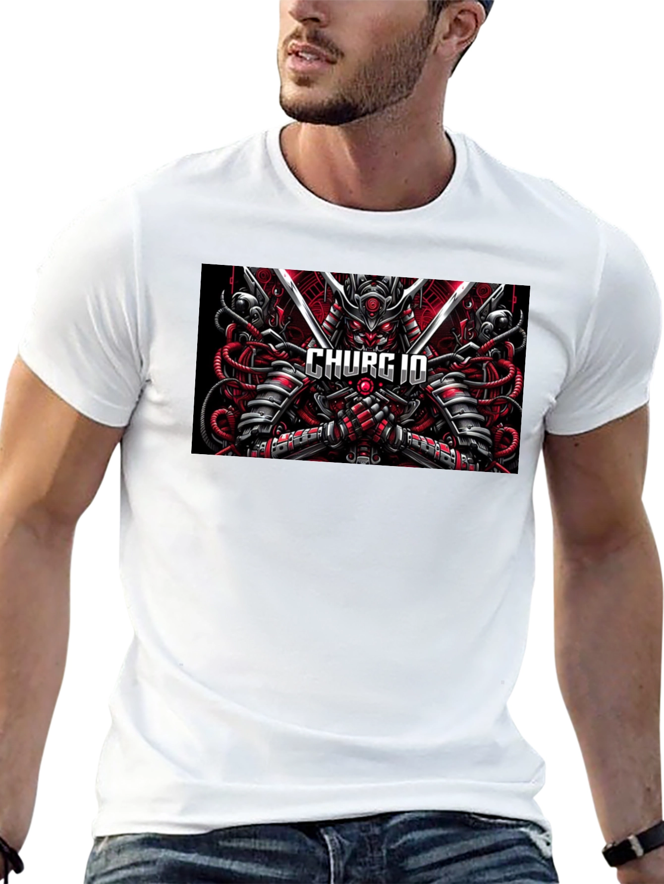 Cyberpunk Samurai T-Shirt - CHURG ID Design