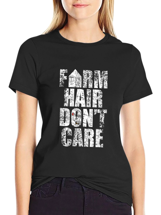 Farm Hair Dont Care Black T-Shirt