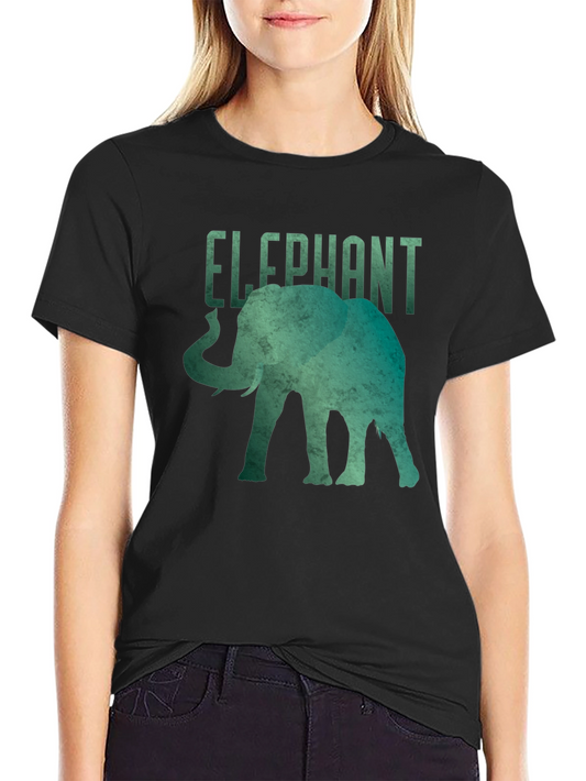 Elephant Graphic Tee - Black Short Sleeve Shirt