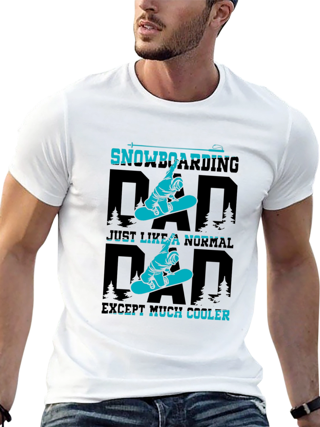 Snowboarding Dad T-Shirt - Cool Fathers Day Gift