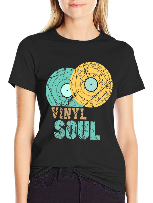 Vinyl Soul Graphic Tee - Retro Music Lover Shirt