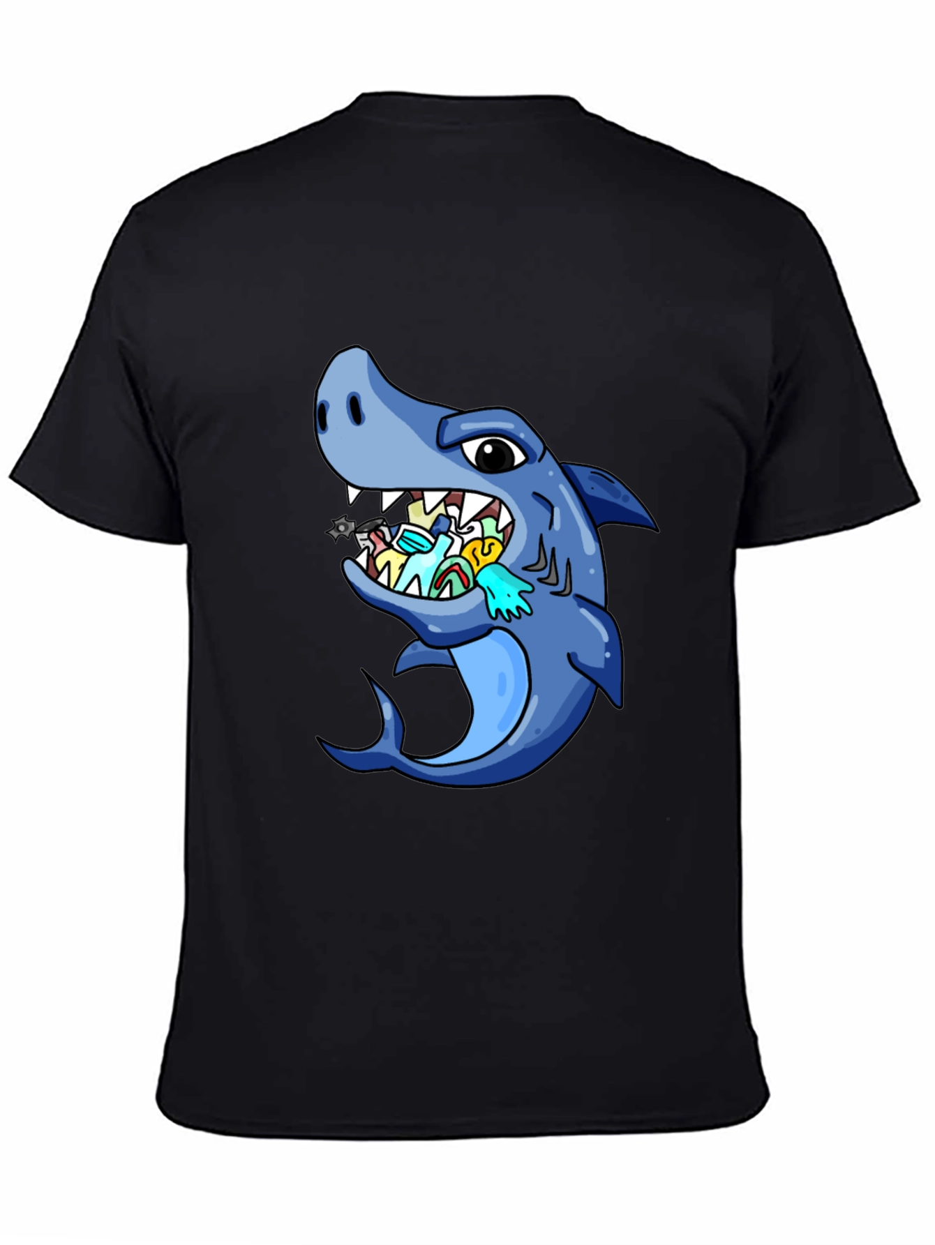 Shark Eating Masks Funny T-Shirt