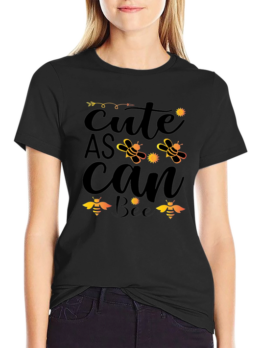 Cute As Can Bee Graphic T-Shirt - Black