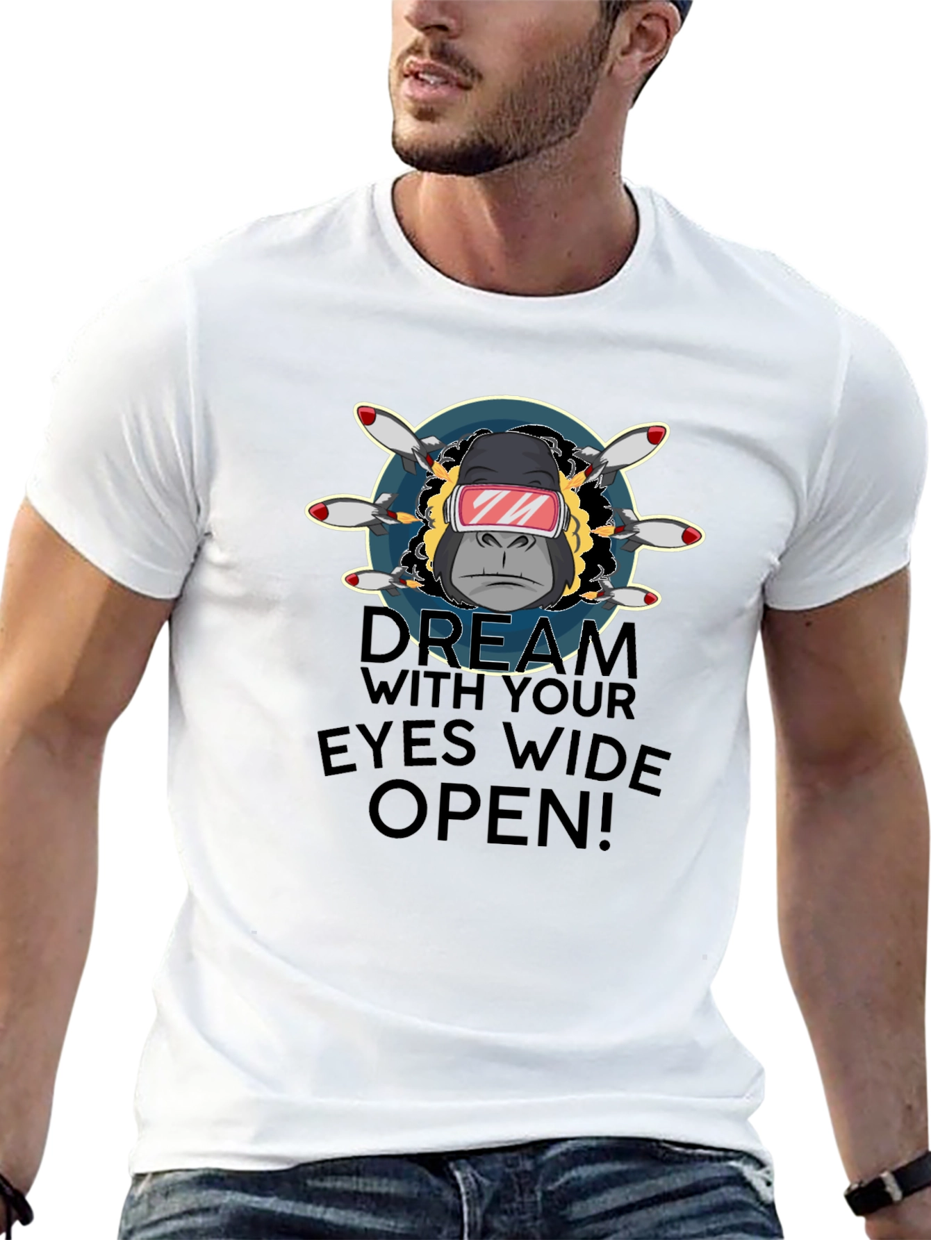 Dream with Eyes Open Black T-Shirt