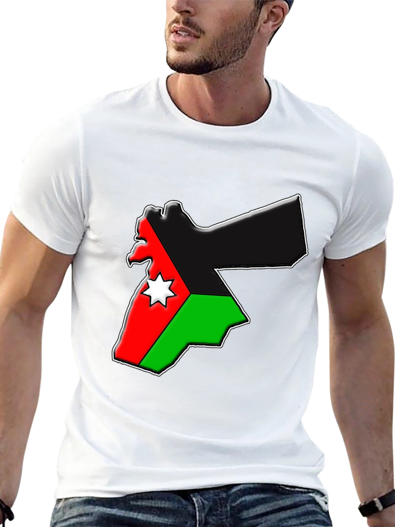 Jordan Flag Map Graphic T-Shirt