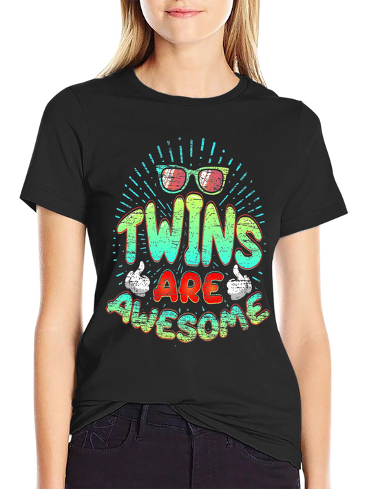 Twins Are Awesome Graphic T-Shirt
