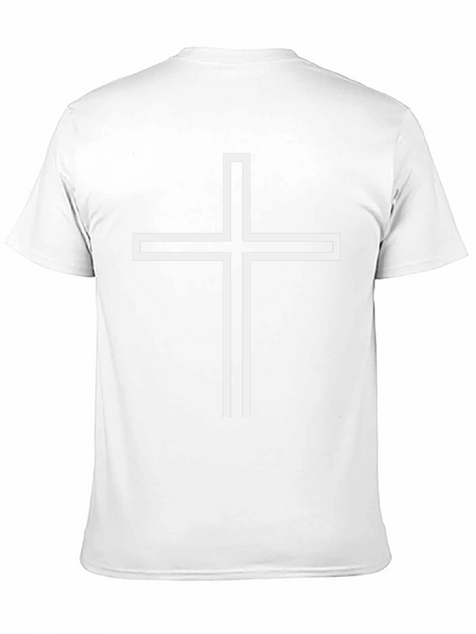 Minimalist Cross Graphic Tee - Classic Black