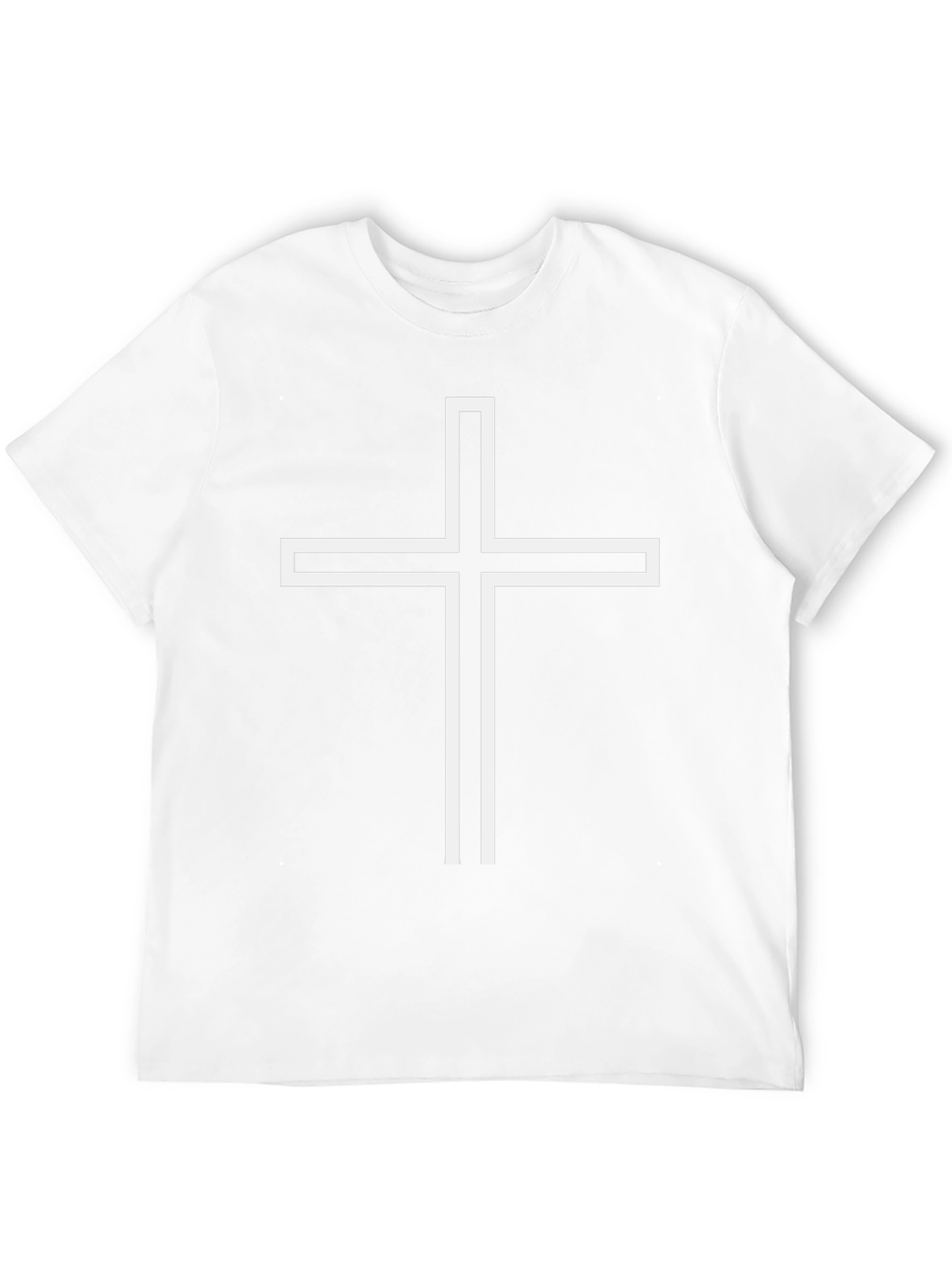 Minimalist Cross Graphic Tee - Classic Black