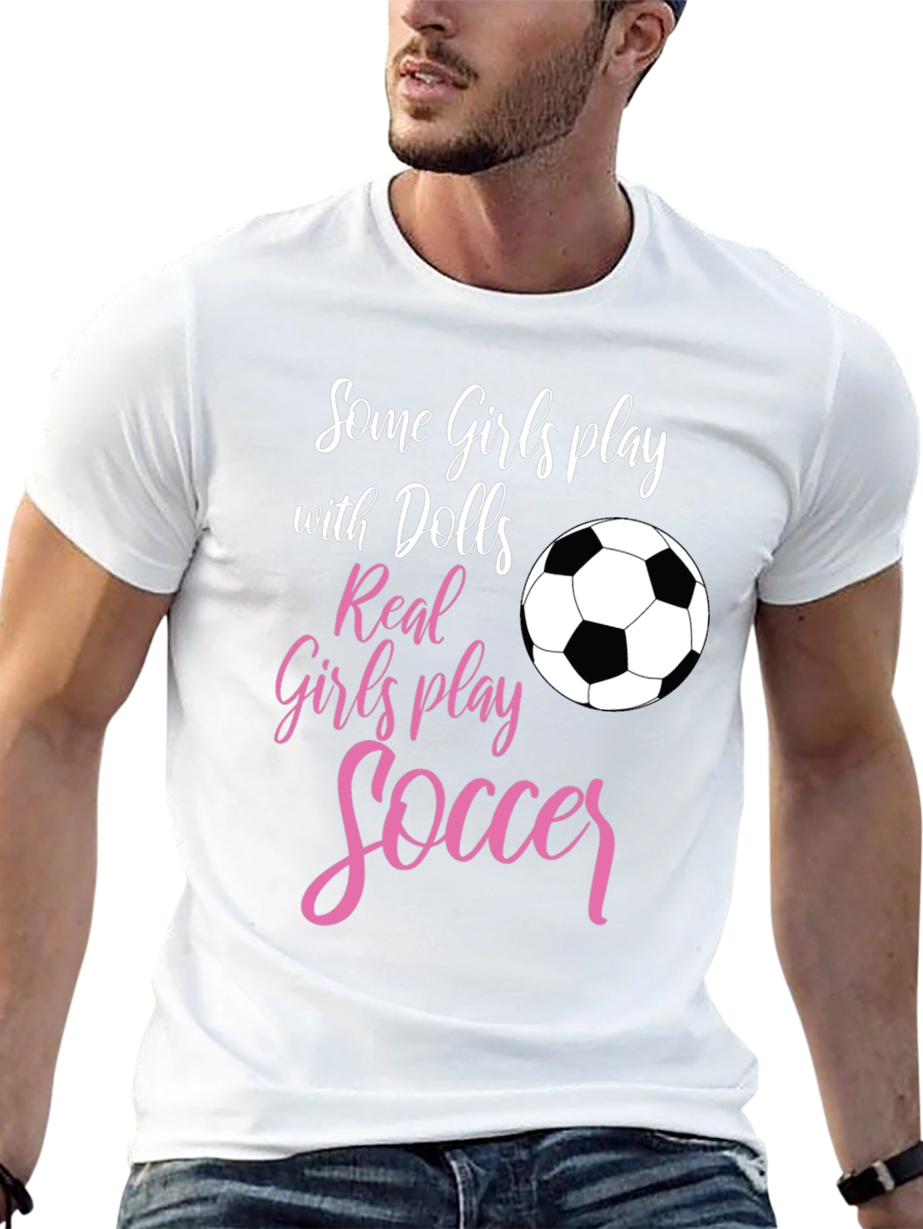 Girls Soccer T-Shirt: Dolls vs Soccer