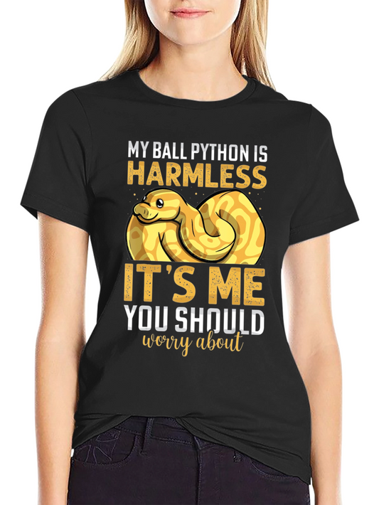 Funny Ball Python T-Shirt Harmless Snake Tee