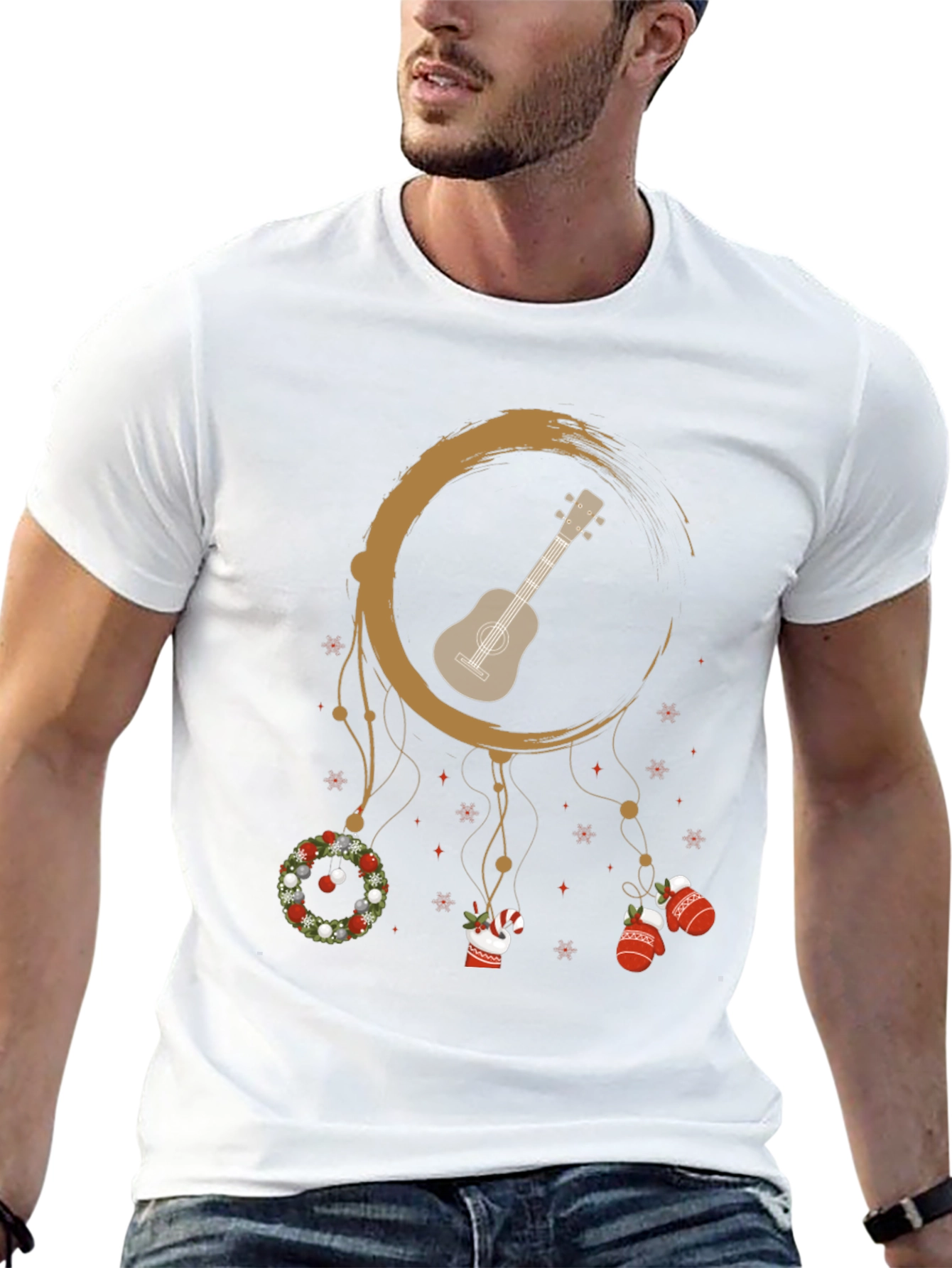 Christmas Ukulele Dreamcatcher T-Shirt