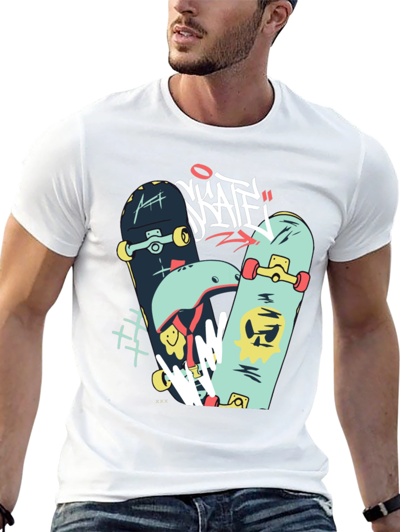 Skateboards Graphic Black T-Shirt