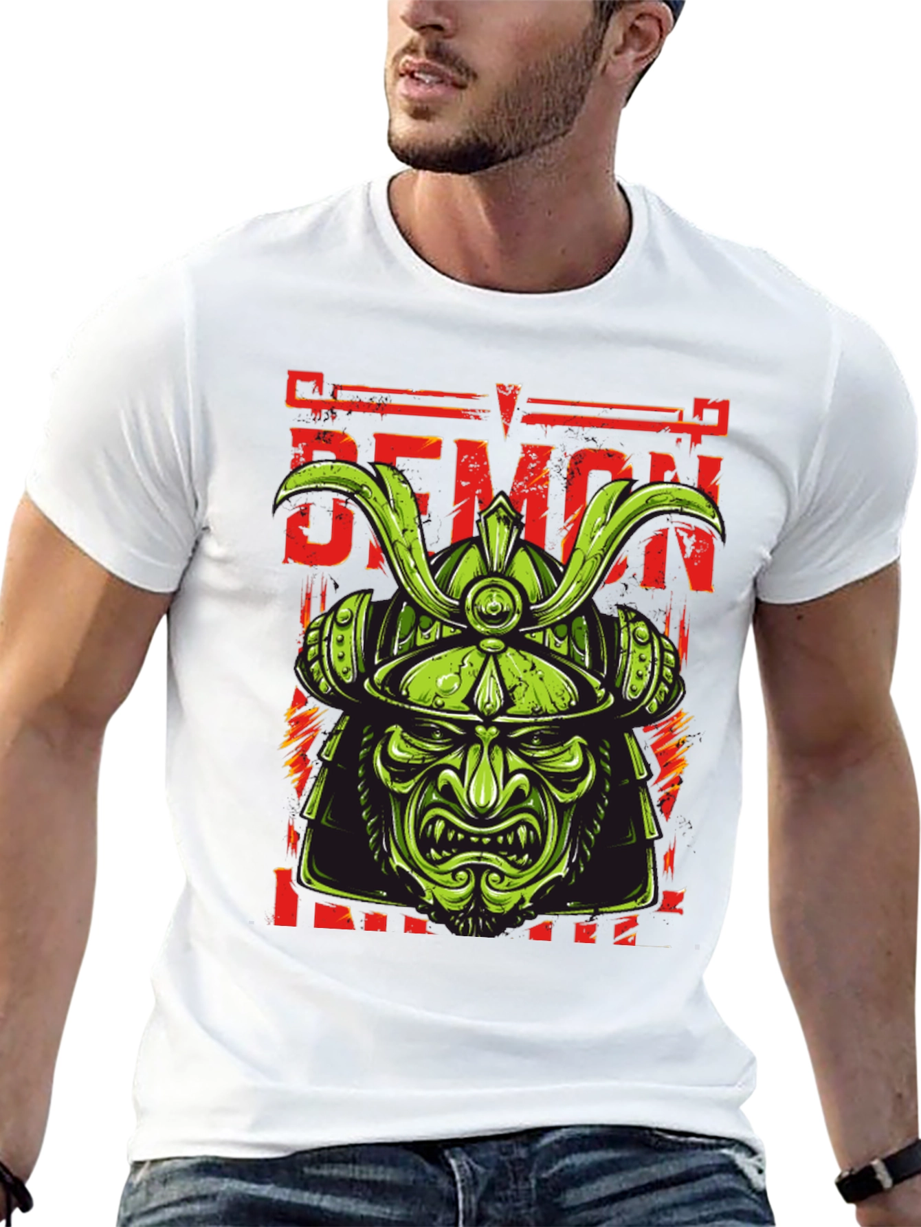Samurai Demon T-Shirt - Warrior Graphic Tee