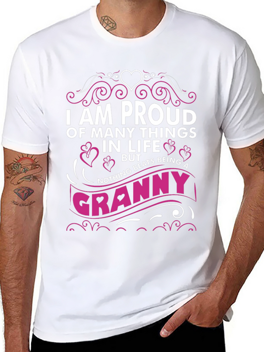 Proud Granny T-Shirt - Black Cotton Tee