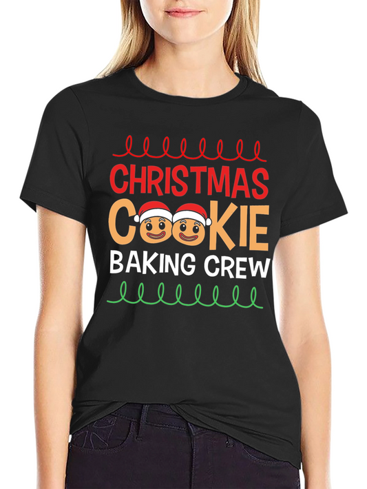 Christmas Cookie Baking Crew Graphic T-Shirt