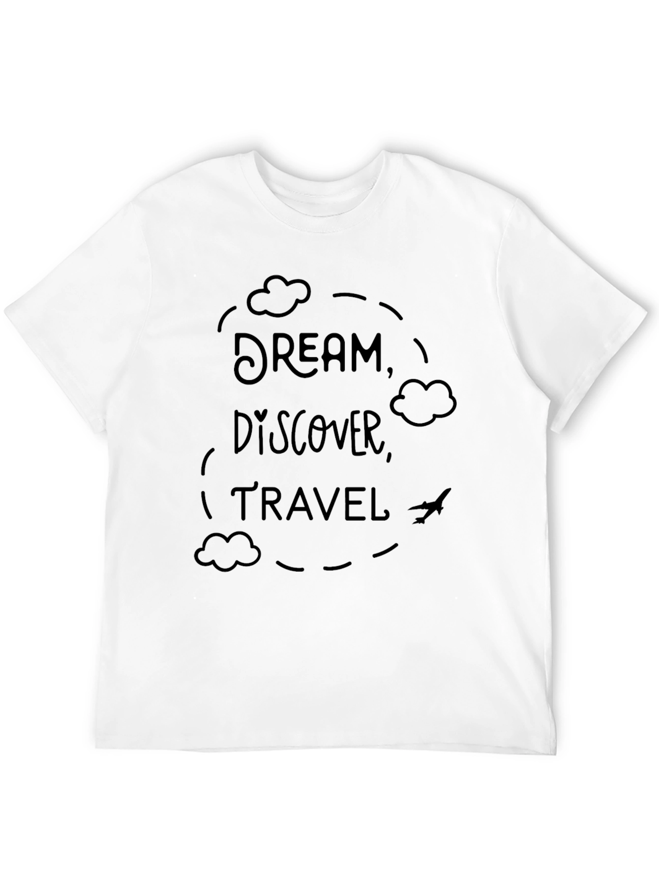 Dream Discover Travel Graphic Tee - Black