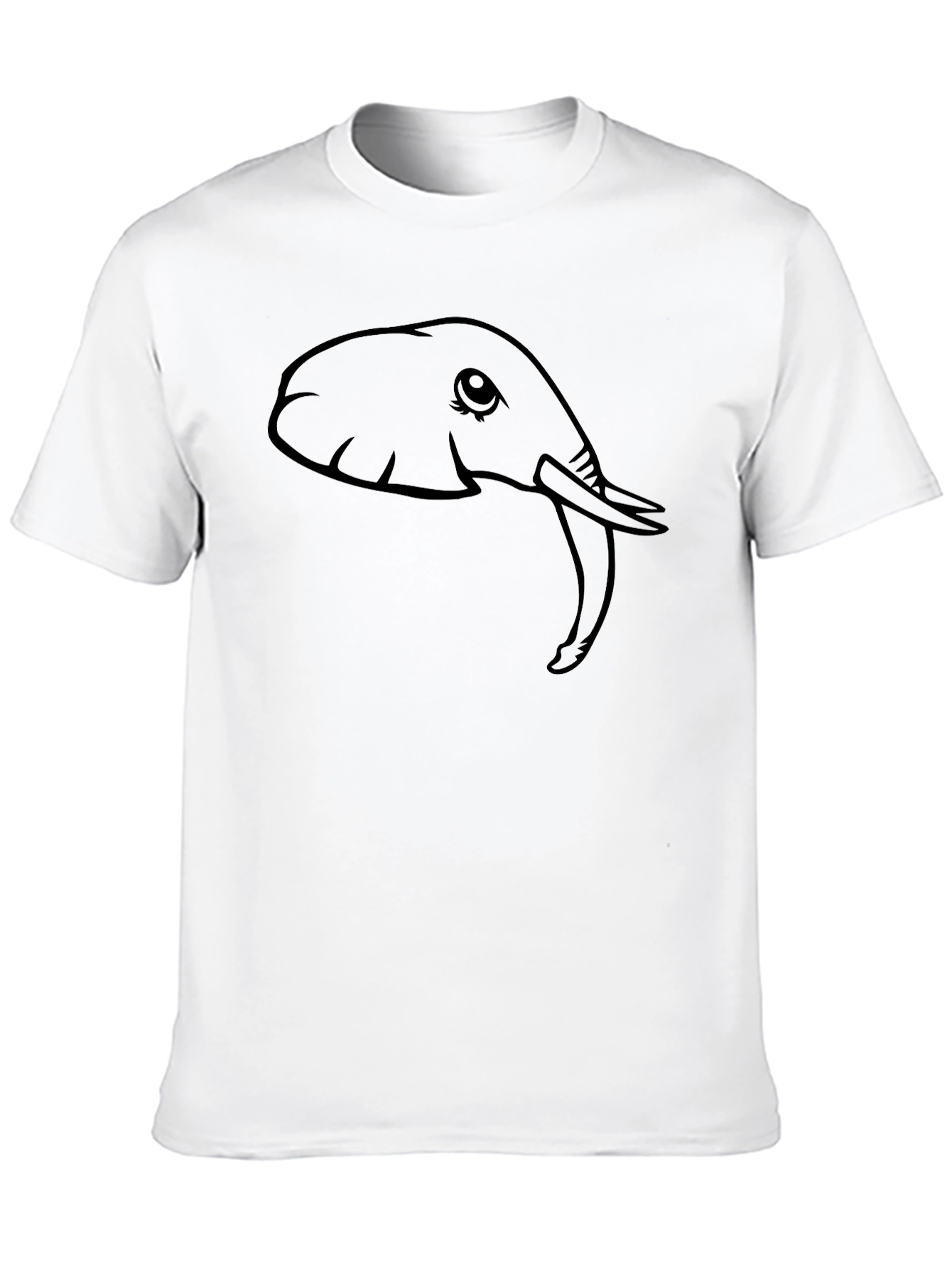 Elephant Graphic Tee - Black Cotton T-Shirt