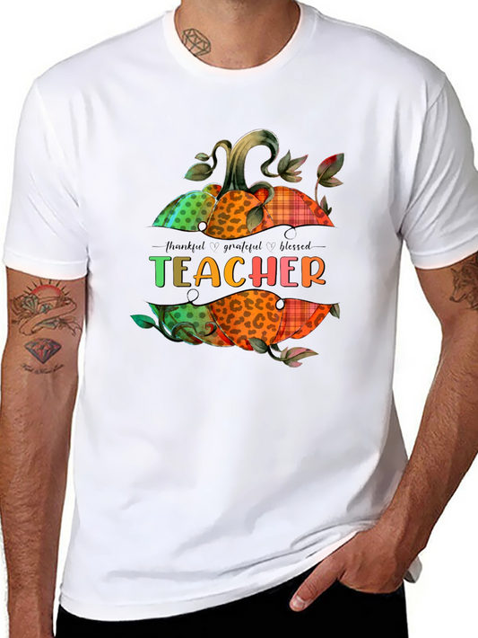 Teacher Fall Pumpkins Graphic T-Shirt