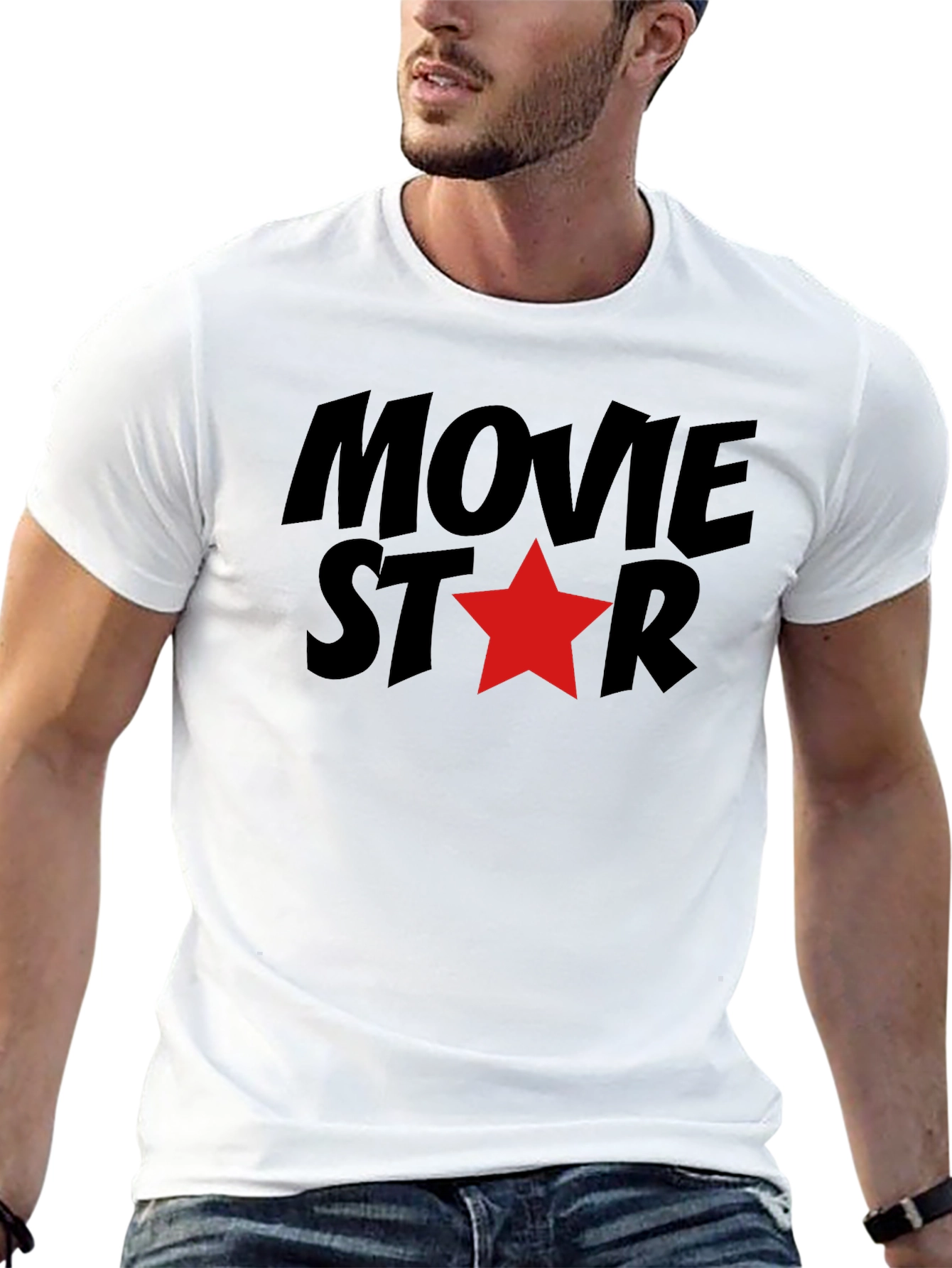 Movie Star Graphic Black T-Shirt