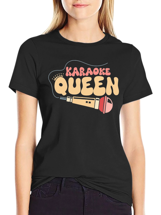 Karaoke Queen Black Graphic Tee