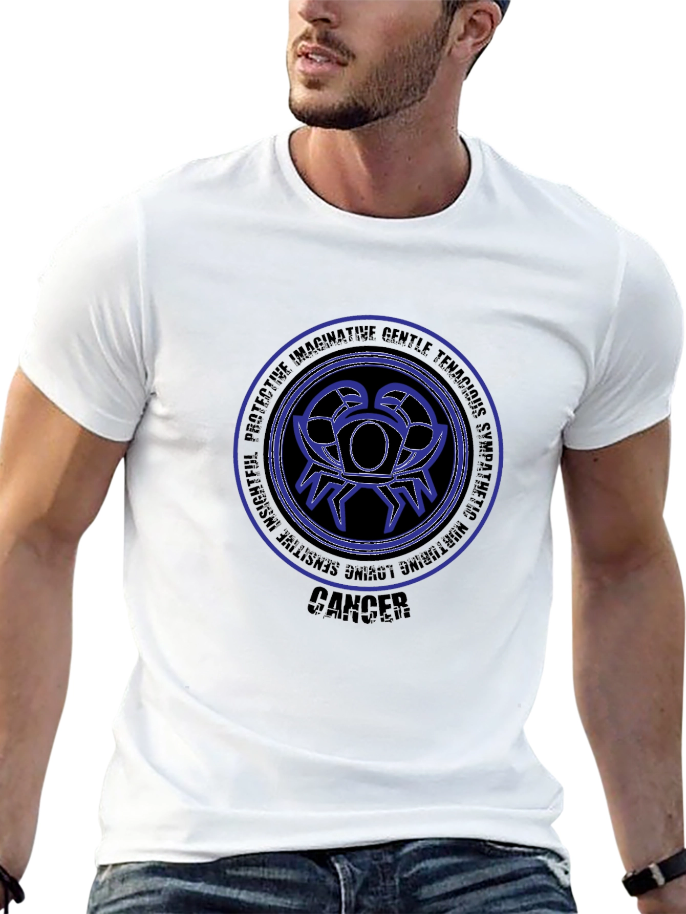 Cancer Zodiac Black T-Shirt
