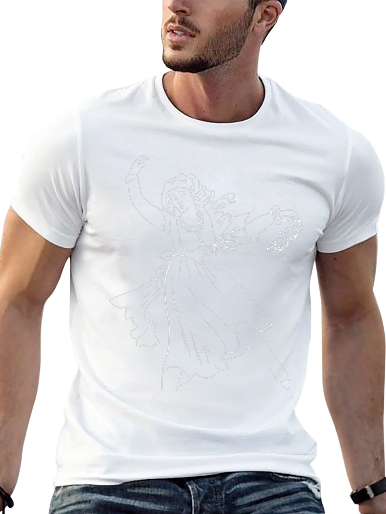 Dancing Woman Graphic Black T-Shirt