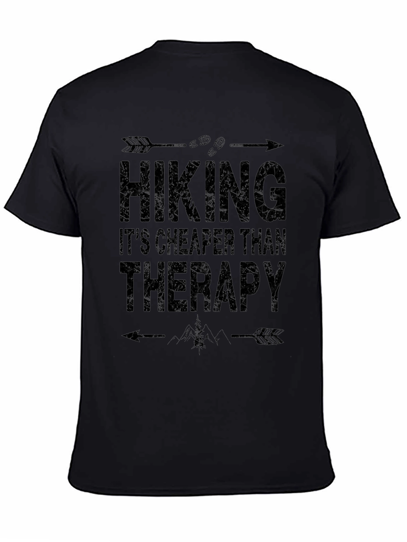 Hiking Cheaper Than Therapy Graphic T-Shirt