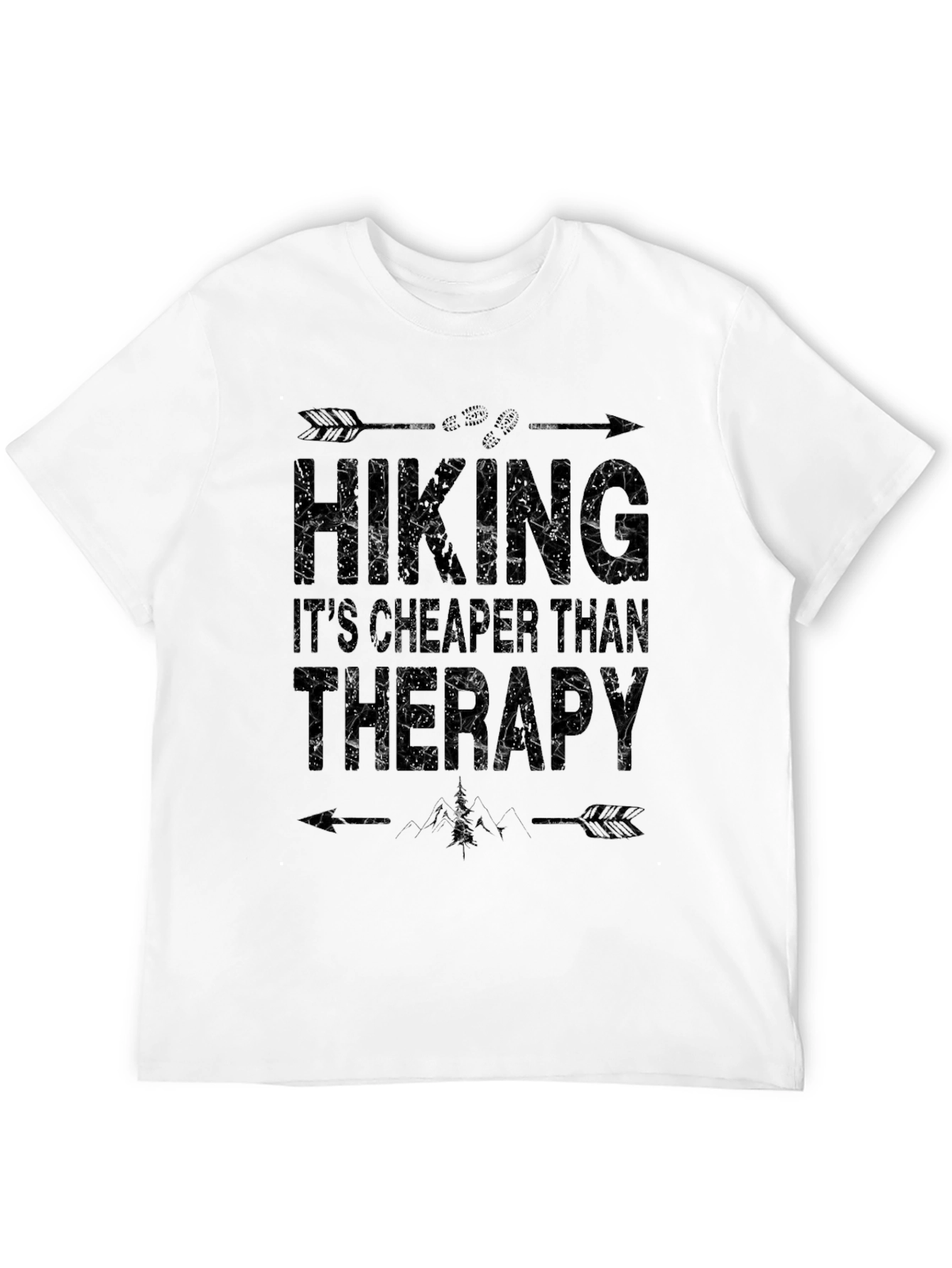 Hiking Cheaper Than Therapy Graphic T-Shirt