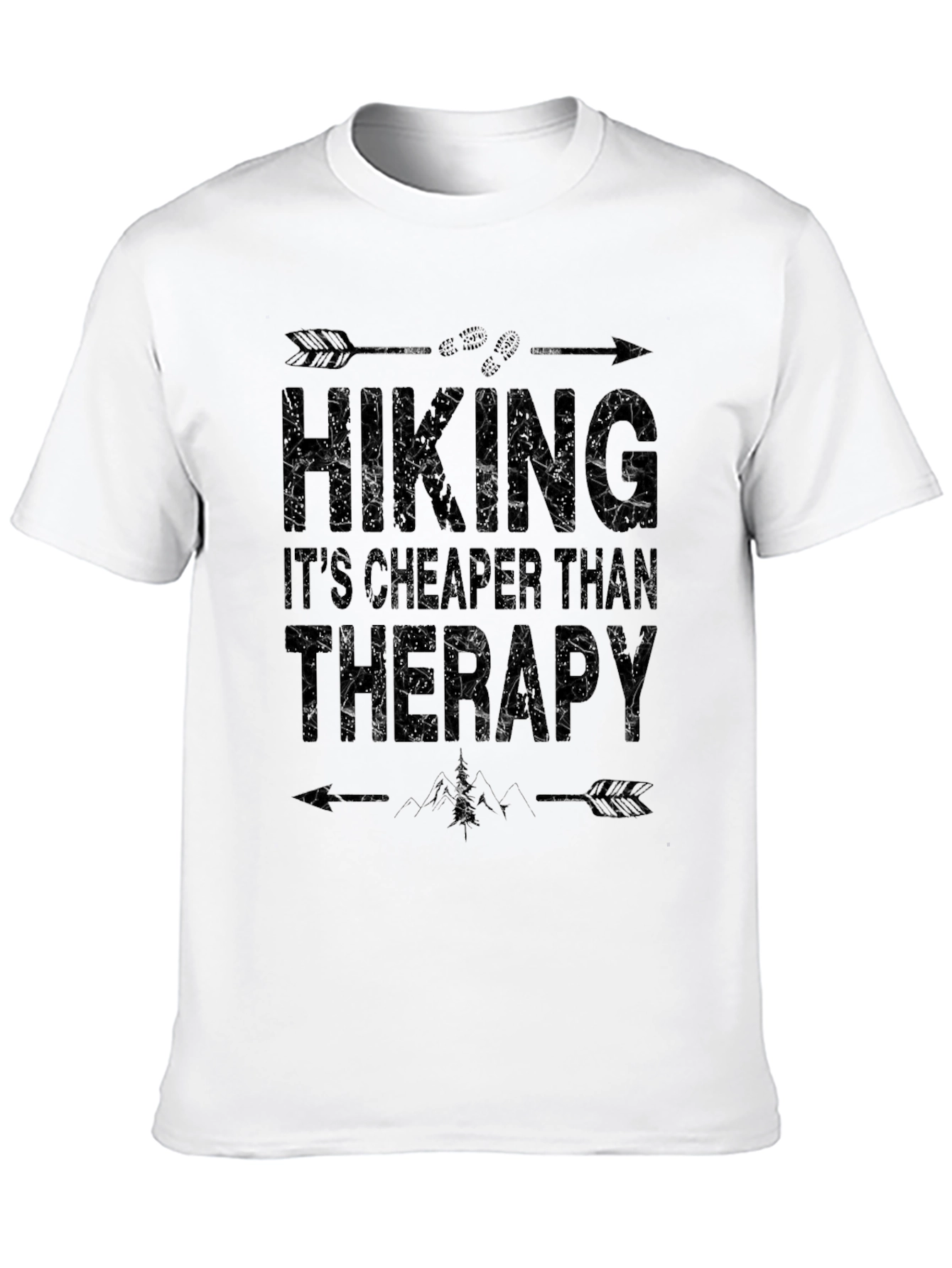 Hiking Cheaper Than Therapy Graphic T-Shirt