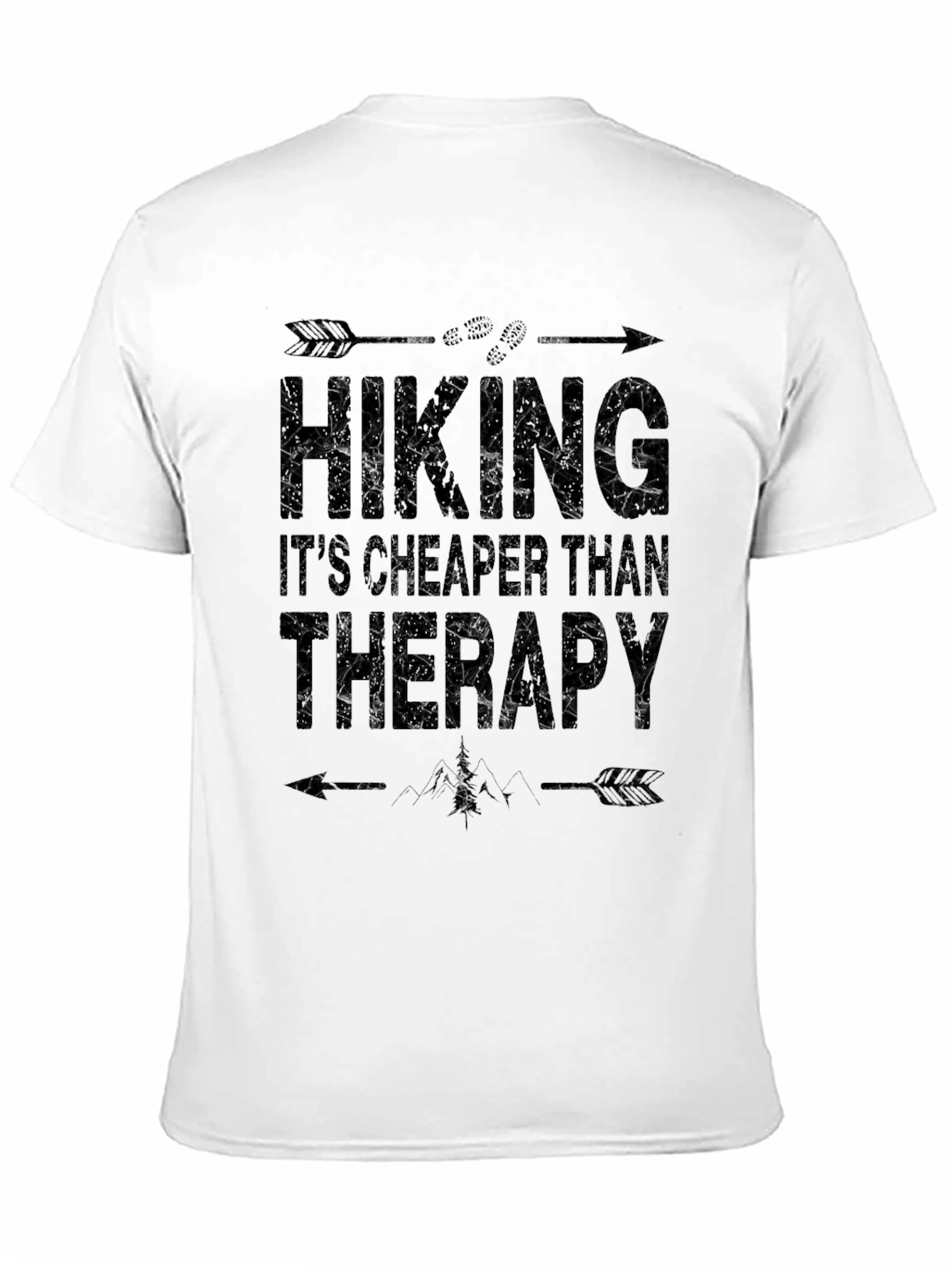 Hiking Cheaper Than Therapy Graphic T-Shirt