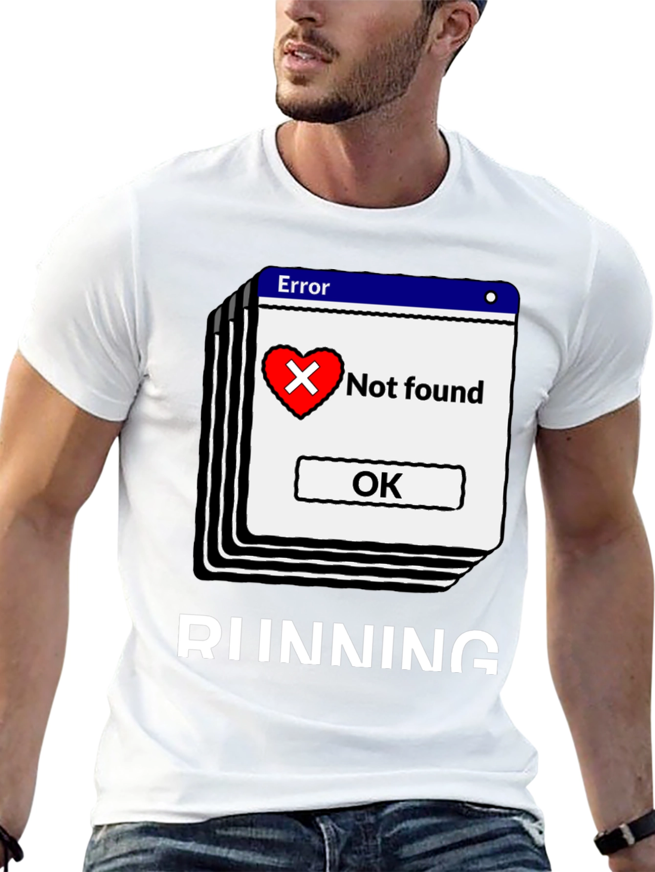 Error Heart Not Found Running T-Shirt
