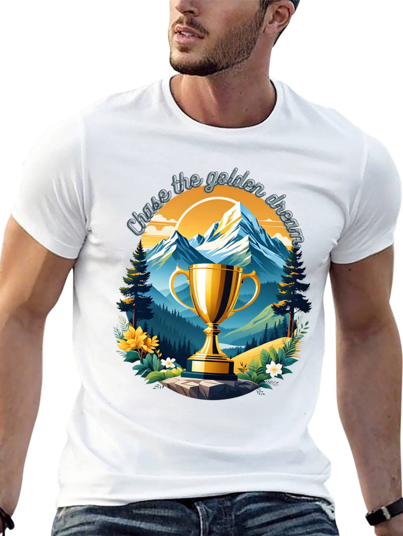 Golden Dream Graphic Tee - Chase Your Goals