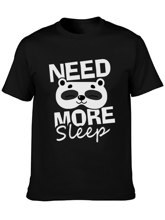 Need More Sleep Panda Graphic Tee - Soft Cotton Comfort