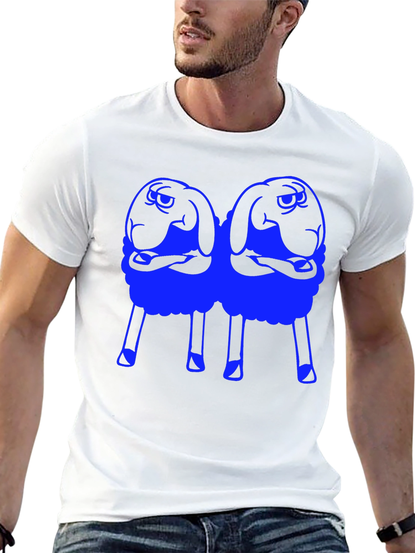 Two Sheep Black T-Shirt