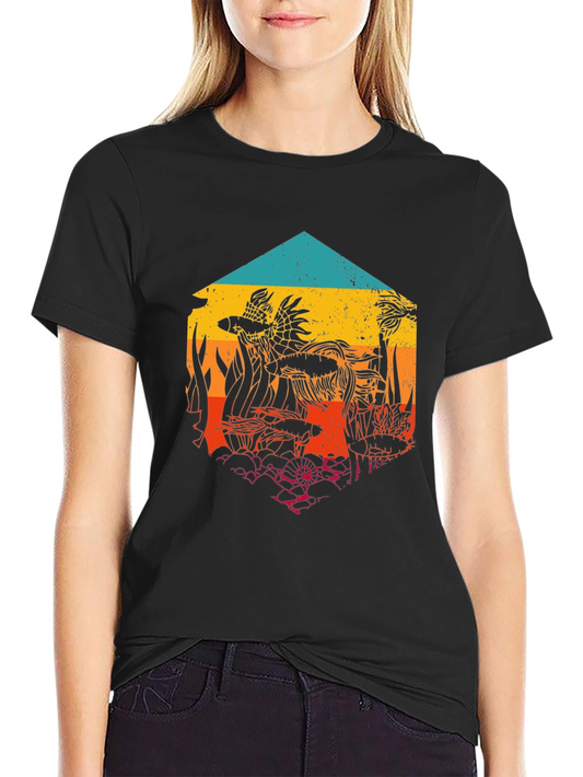 Aquatic Sunset Mens Graphic Tee
