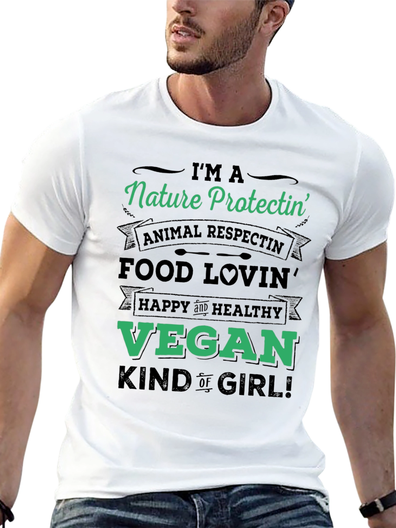 Nature Protectin Vegan Graphic Tee