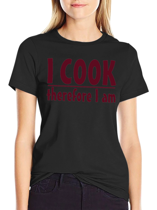 I Cook Therefore I Am Graphic Tee - Black