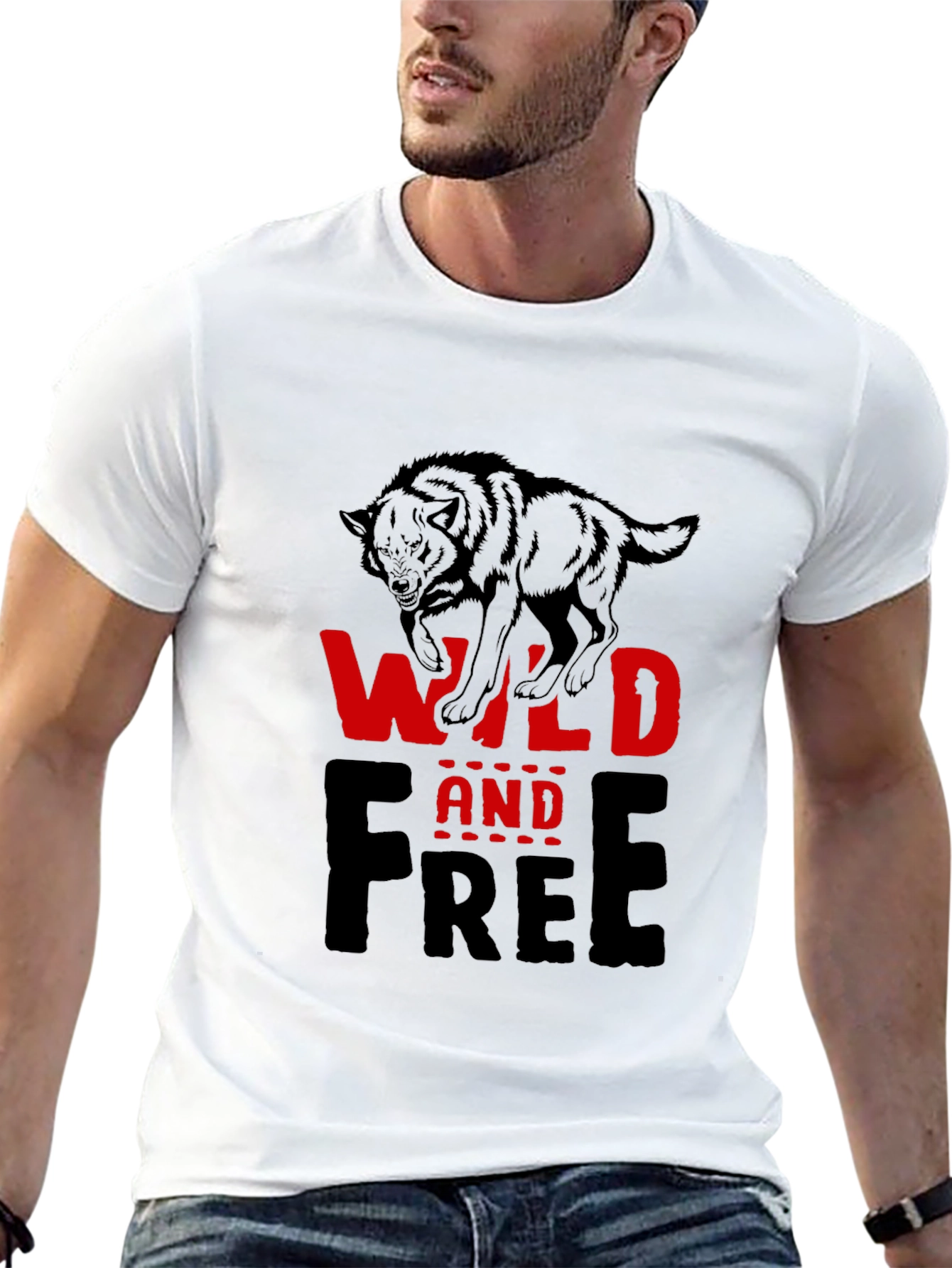 Wild and Free Wolf Graphic Tee