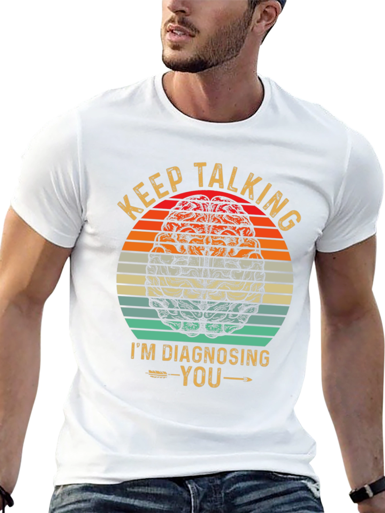 Keep Talking T-Shirt Brain Graphic Tee