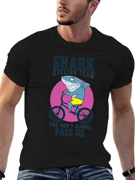 Shark Cycling Team Graphic Tee - Ride in Style!